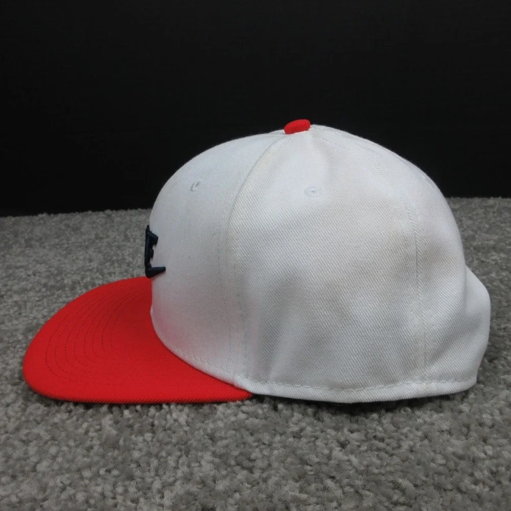 Nike Hat Cap Mens Snap Back White Red Sportswear Pro Drifit Twill Performance